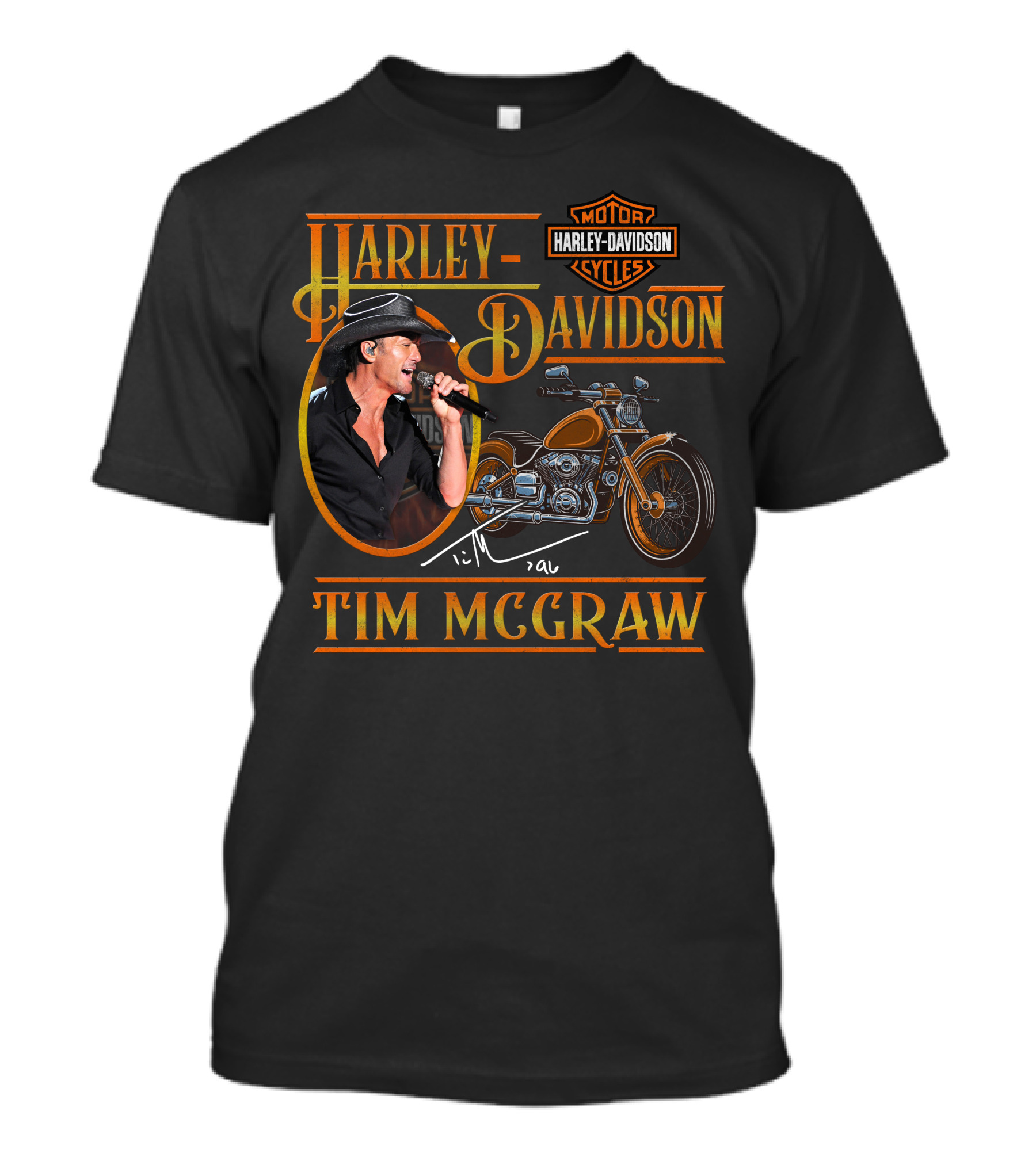 Harley Davidson Tim Mcgraw Motor Cycles T-Shirt