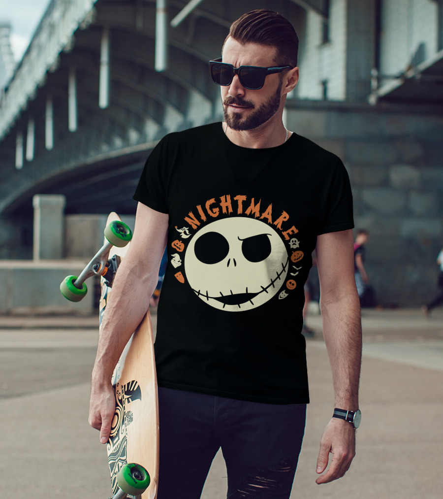 The Nightmare Before Christmas Jack Skellington Halloween Face T-Shirt