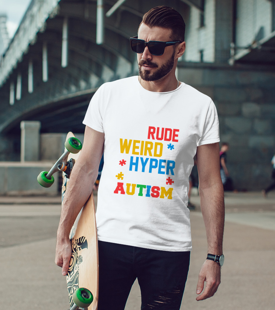 Rude Weird Hyper Autism Puzzle Pieces T-Shirt