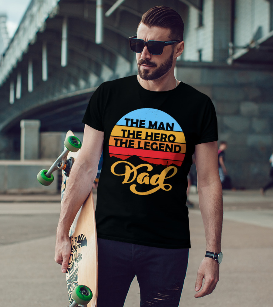The Man The Hero The Legend Dad Retro T-Shirt