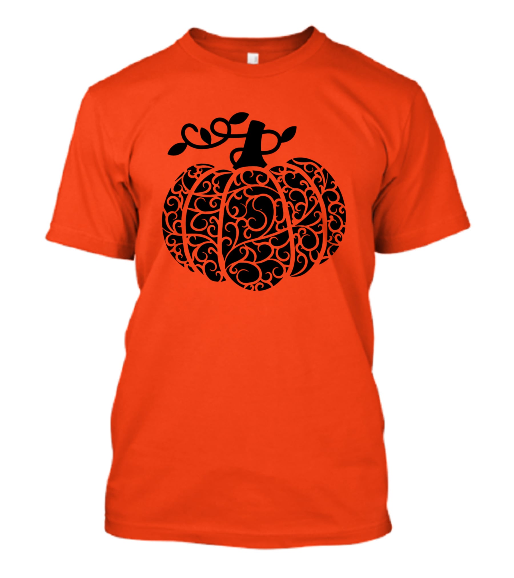 Fall Pumpkin Swirly Pumpkin Women Cute Fall T-Shirt