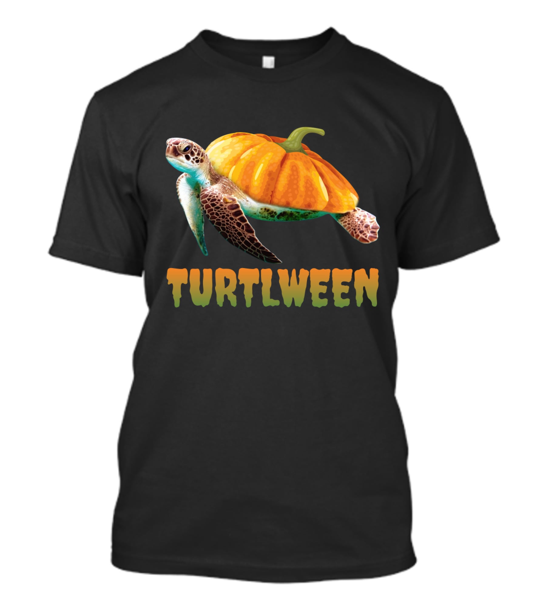 Turtlween Pumpkin Turtle Halloween Lovers Funny Turtlween T-Shirt