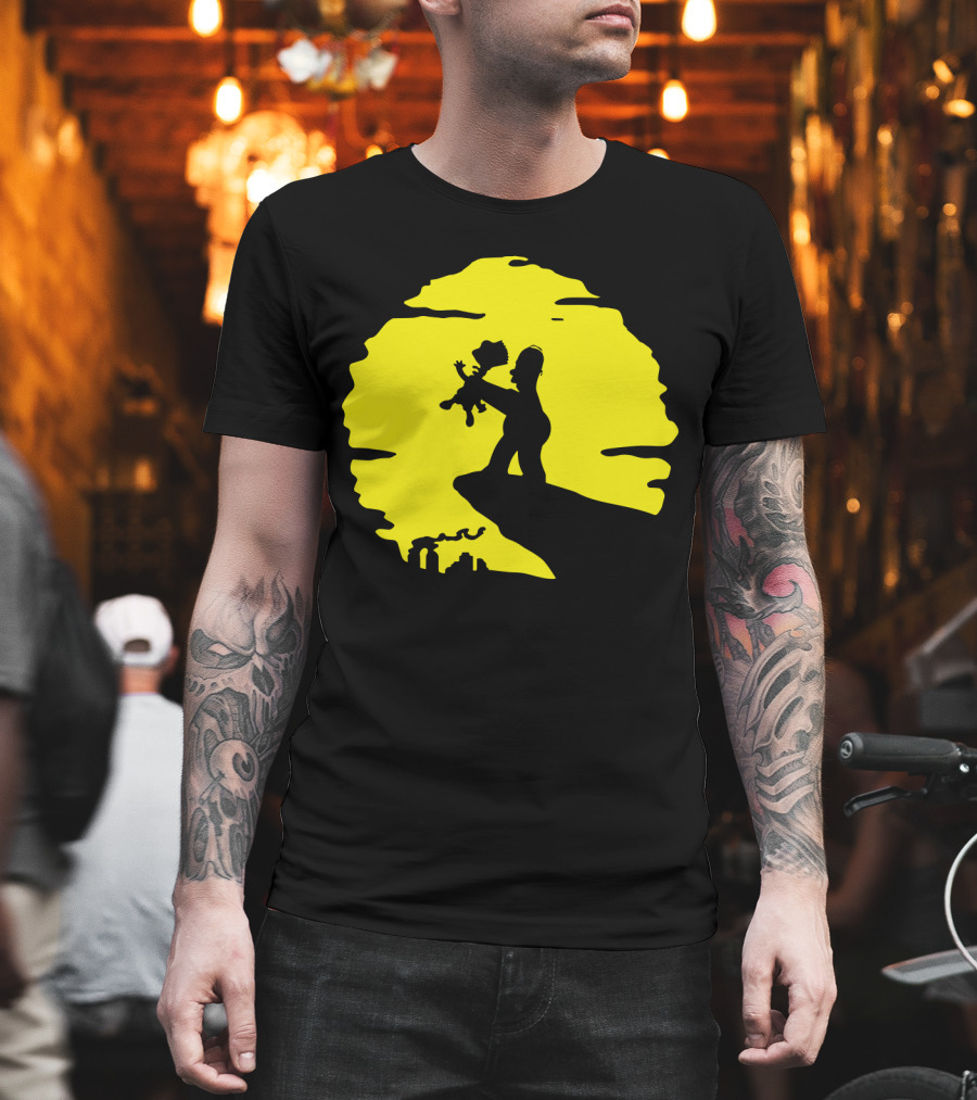 The Simpsons Homer Strangling Bart Lion King Cliff T-Shirt