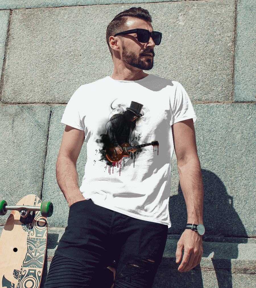 Guns N Roses Slash Heavy Metal Guitar Love Fans T-Shirt