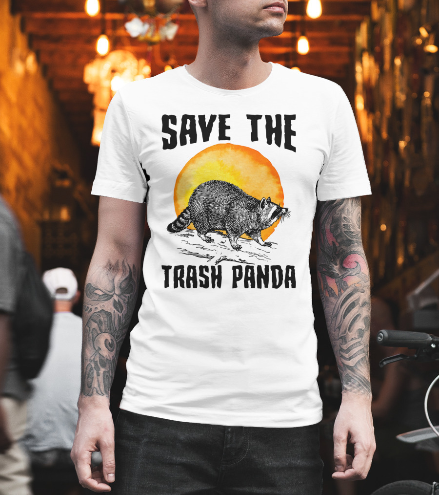 Save The Trash Panda Raccoon Raise Awareness Animal Conservation T-Shirt