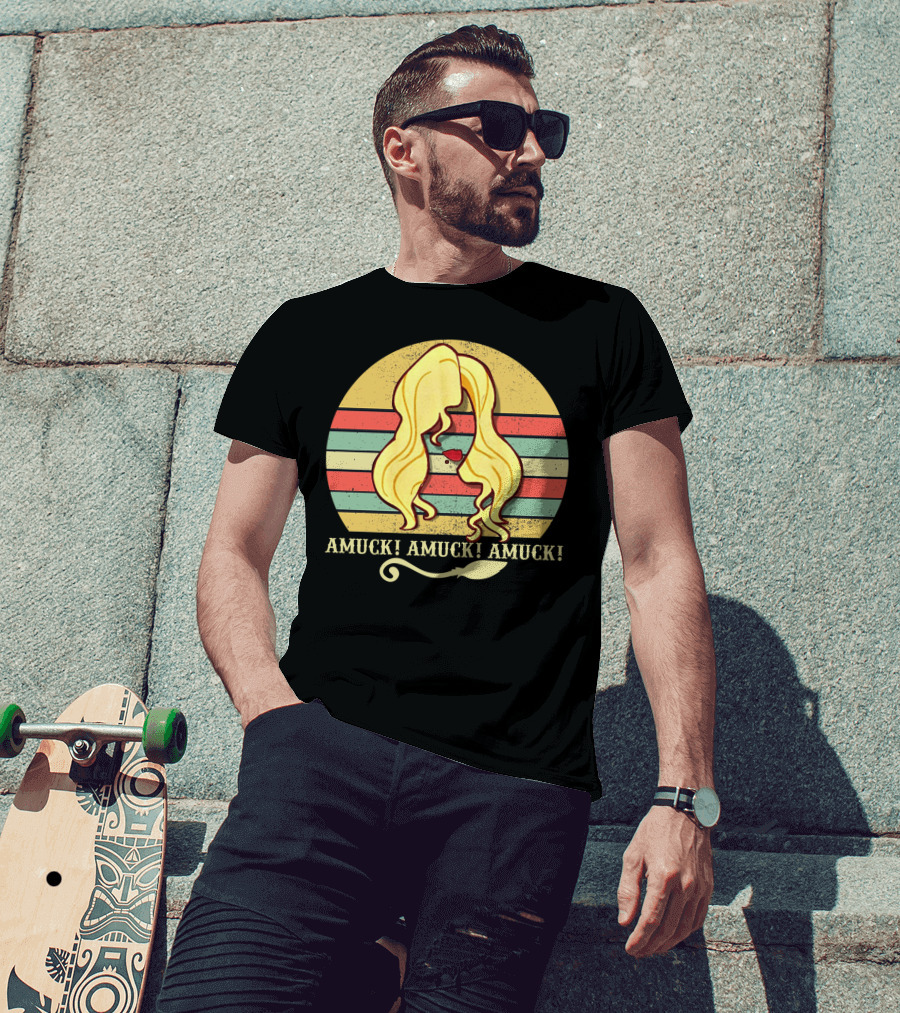 Amuck Amuck Amuck Vintage Sunset Sarah Sanderson Hocus Pocus Witch Silhouette T-Shirt