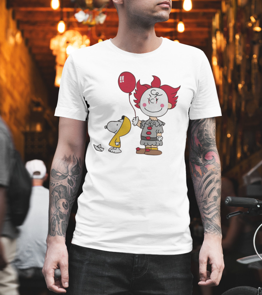 Charlie IT Snoopy Georgie Funny Horror Movie Fans T-Shirt