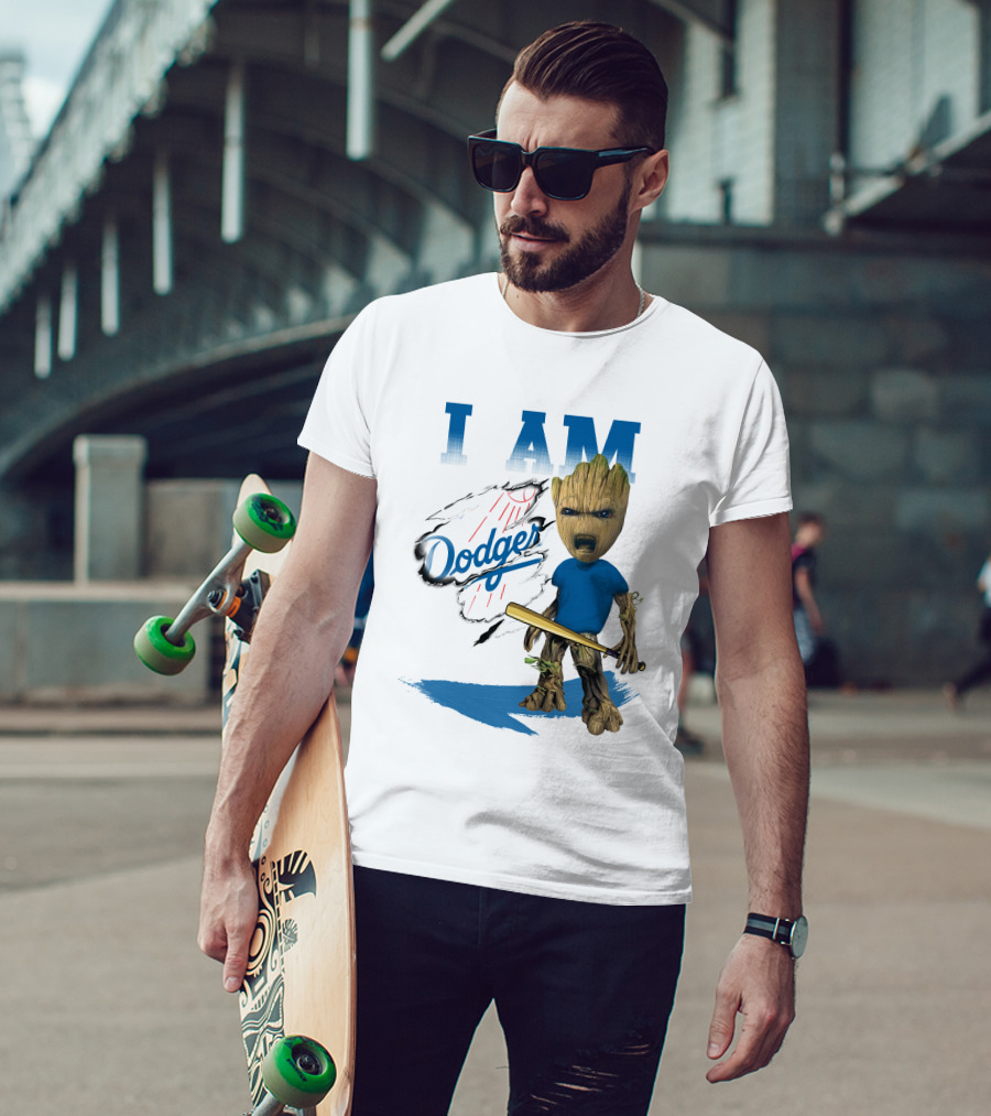 I Am Groot Dodgers Baseball T-Shirt