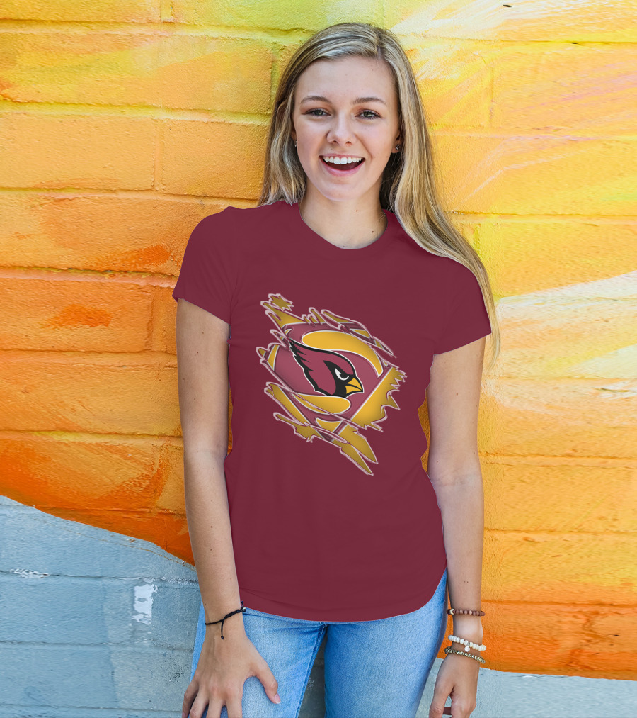 Arizona Cardinals Superman Logo Mashup T-Shirt