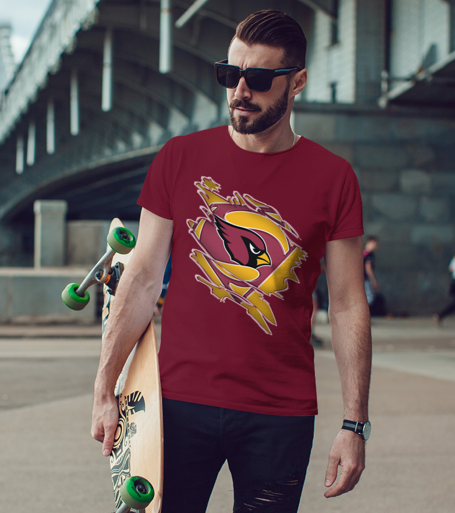 Arizona Cardinals Superman Logo Mashup T-Shirt