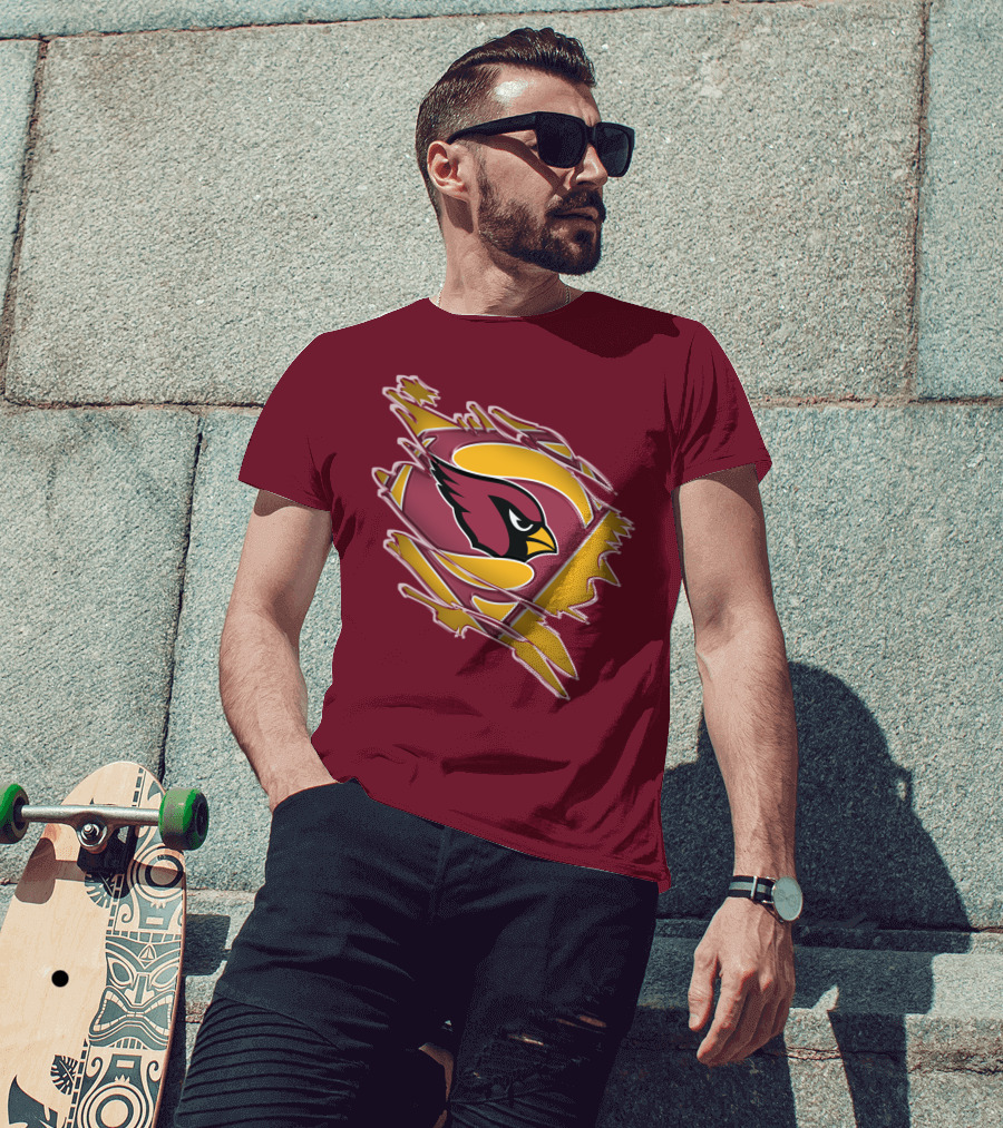 Arizona Cardinals Superman Logo Mashup T-Shirt