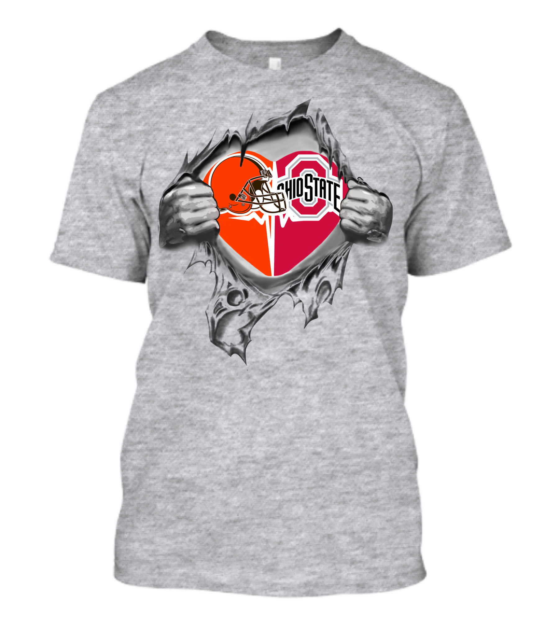 Cleveland Browns Ohio State Buckeyes Heart T-Shirt