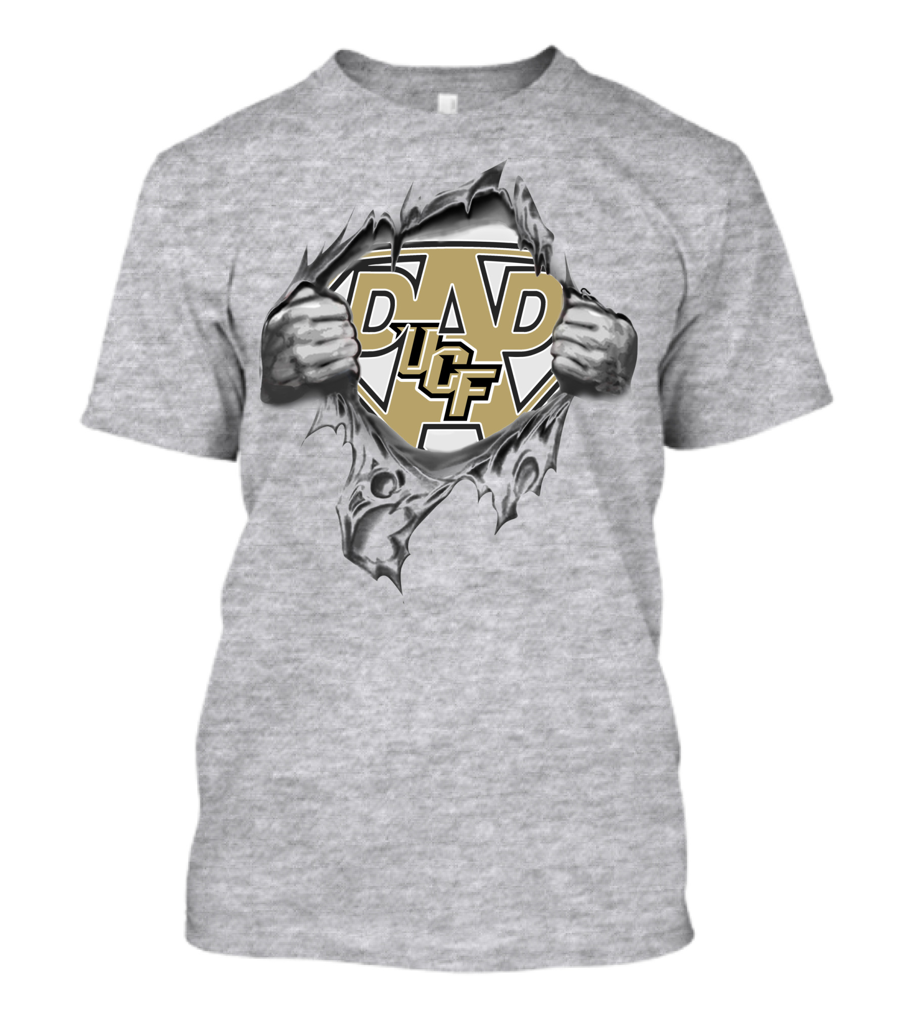 UCF Knights Dad Super Dad Logo Tear T-Shirt