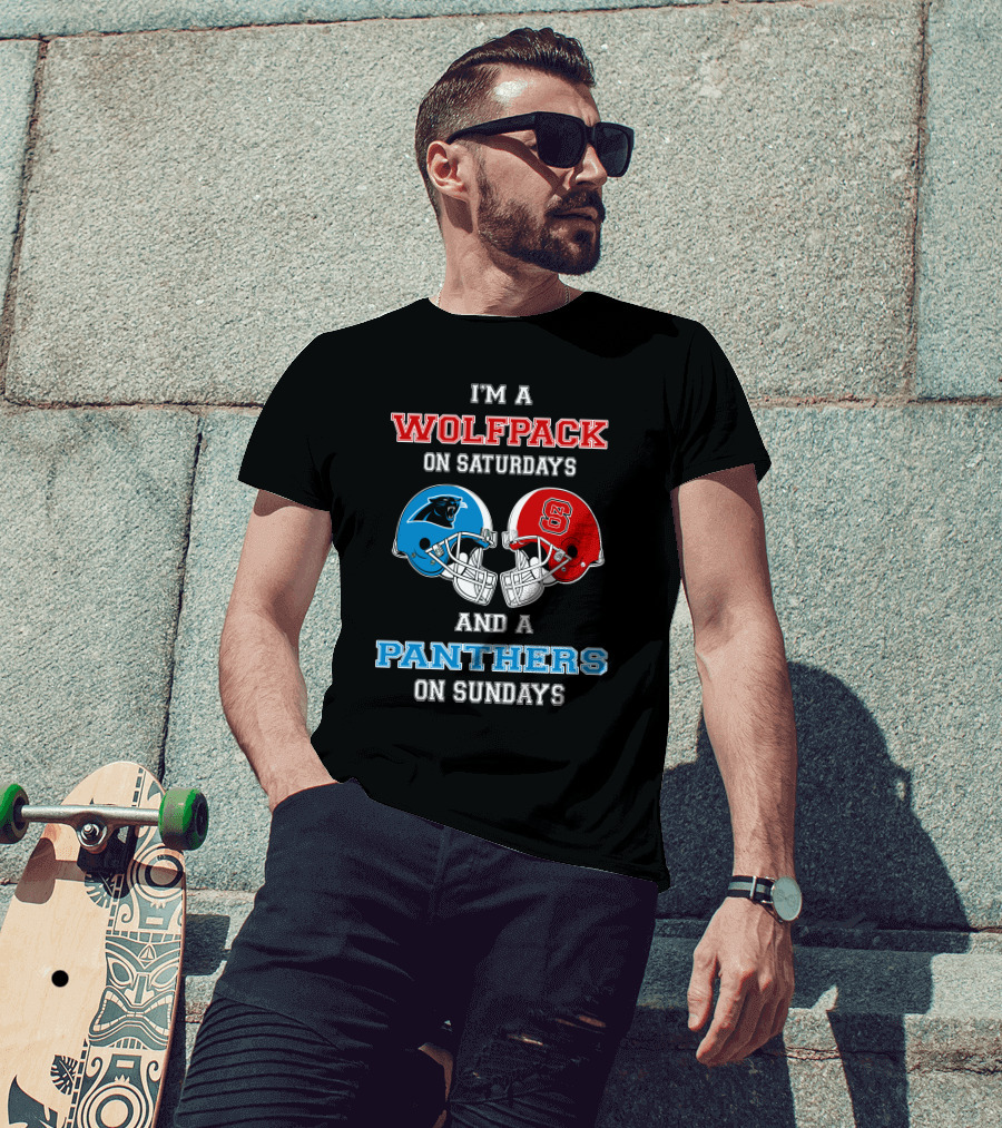 I'm A Wolfpack On Saturdays And A Panthers On Sundays T-Shirt