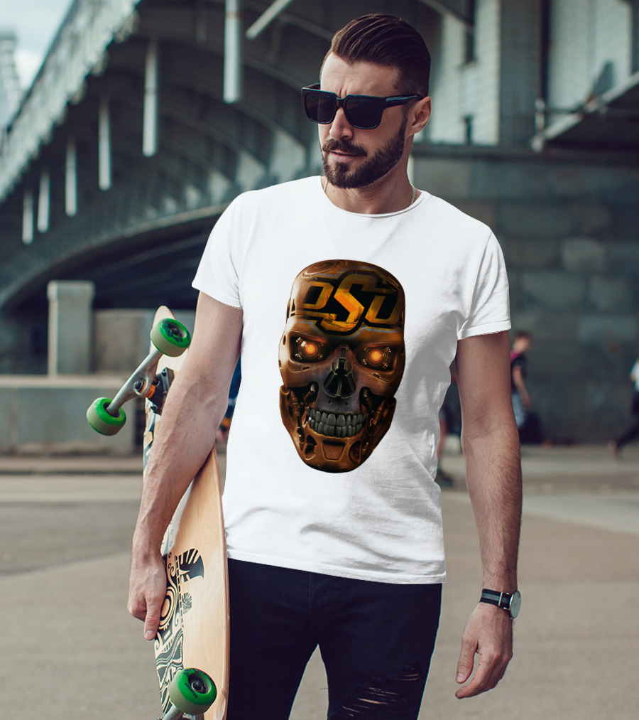 OSU Cowboys Skull Mechanic T-Shirt