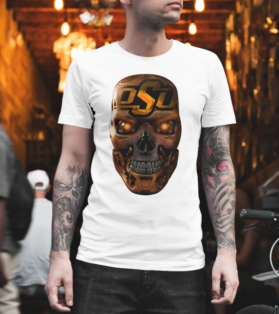 OSU Cowboys Skull Mechanic T-Shirt
