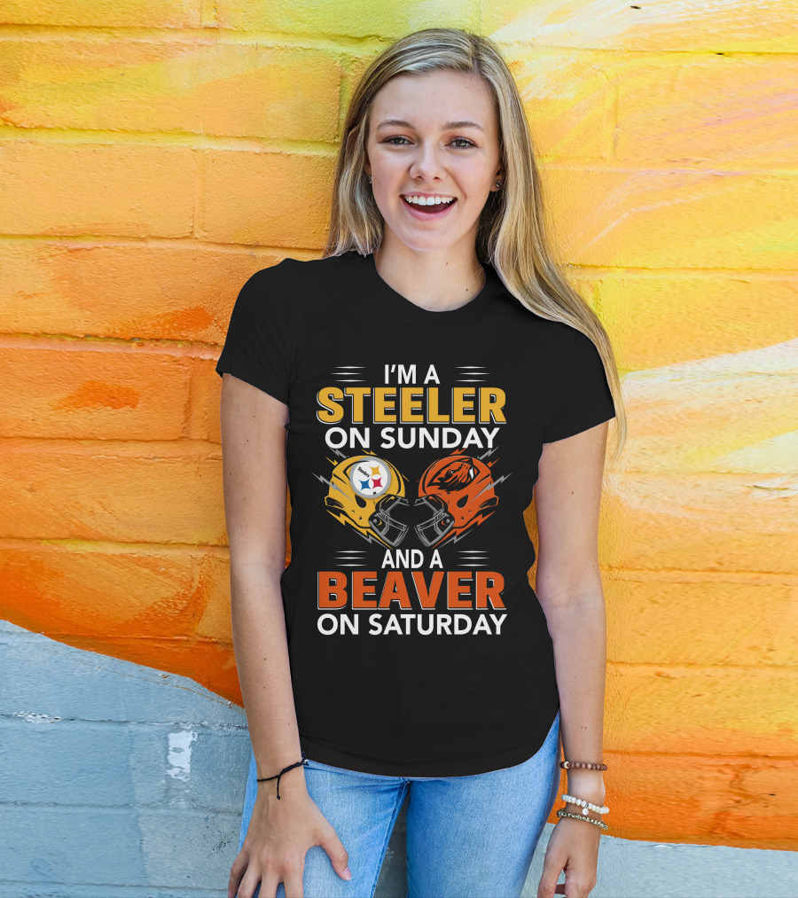 I'm A Steeler On Sunday And A Beaver On Saturday T-Shirt