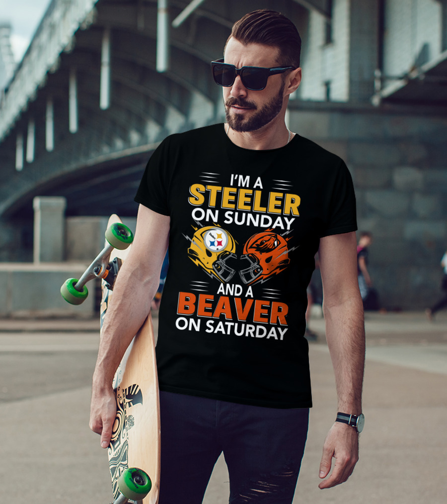 I'm A Steeler On Sunday And A Beaver On Saturday T-Shirt