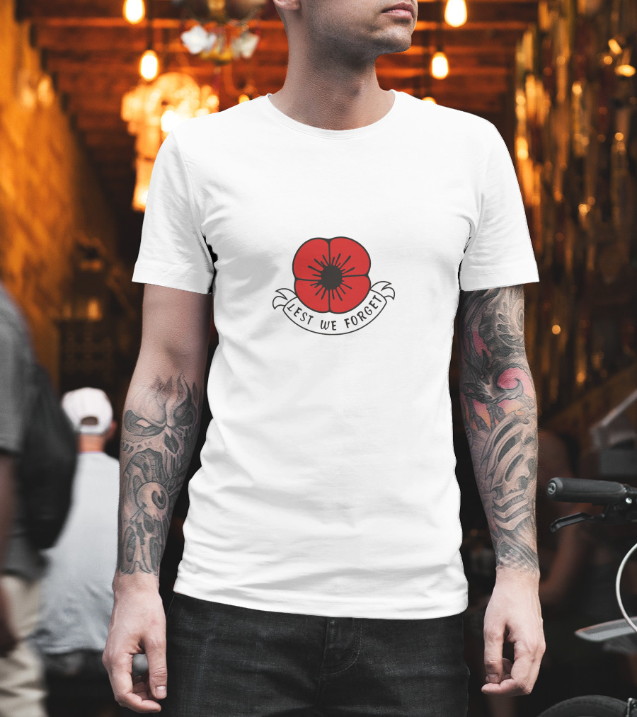 Lest We Forget Remembrance Poppy T-Shirt