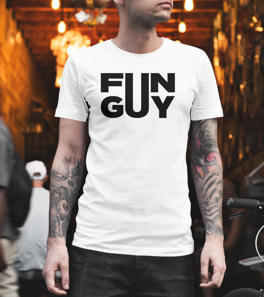 FUN GUY Text Bold Uppercase Letters T-Shirt