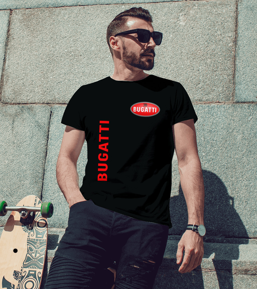 BUGATTI Red Oval Badge Logo T-Shirt