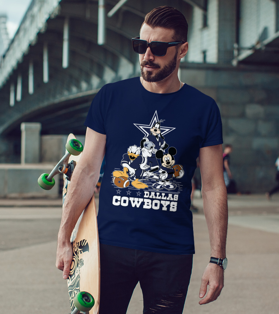 Dallas Cowboys Mickey Donald Goofy Football Team T-Shirt