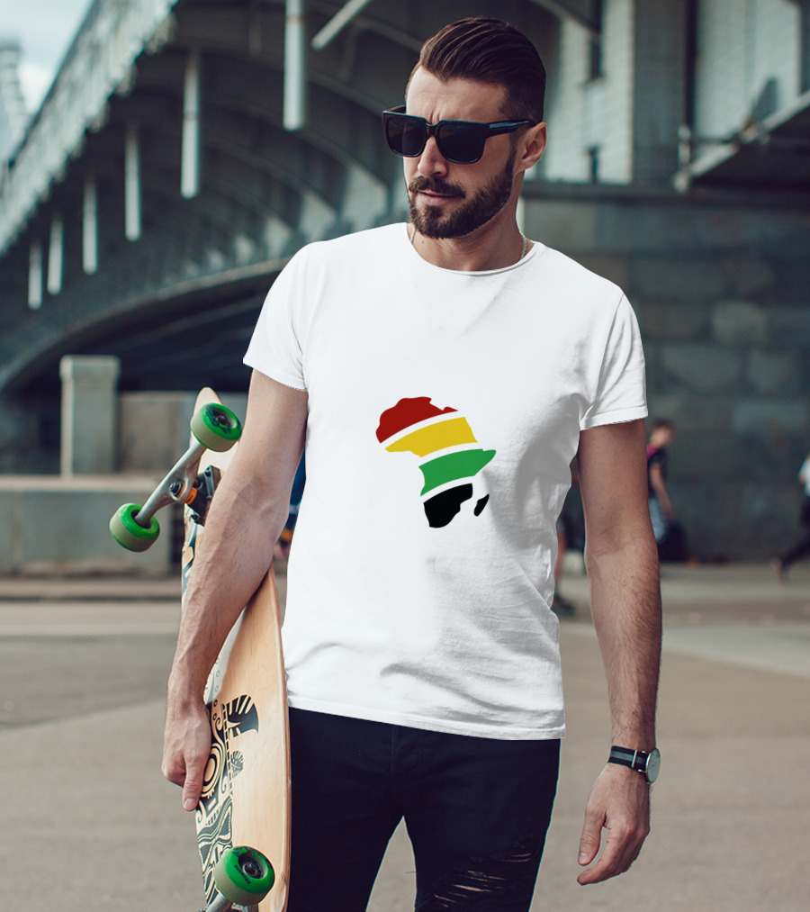 African Map Red Yellow Green Black T-Shirt