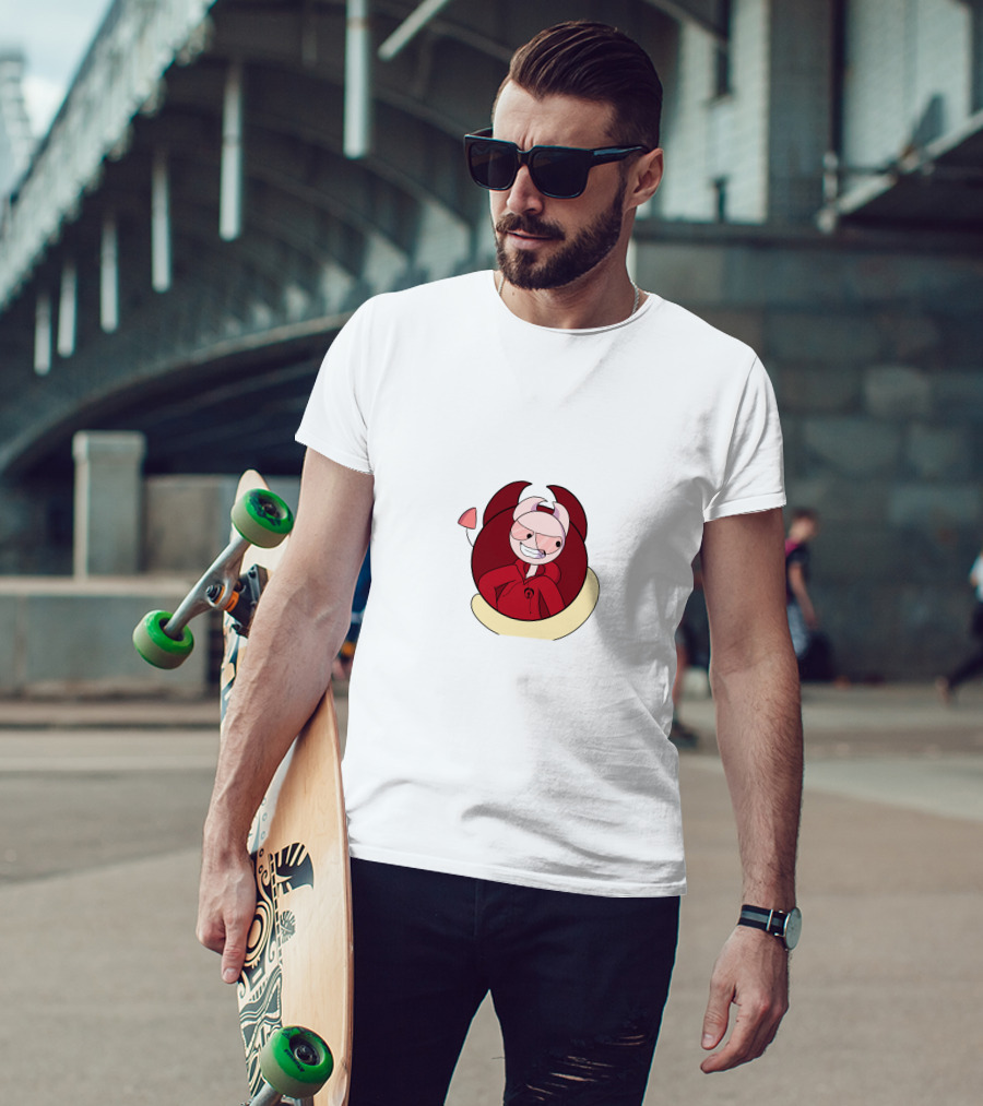 Somethingelseyt Red Hoodie Devil Character T-Shirt