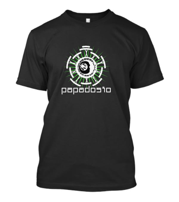 Papadosio Circular Gear Symbol With Green Accents T-Shirt
