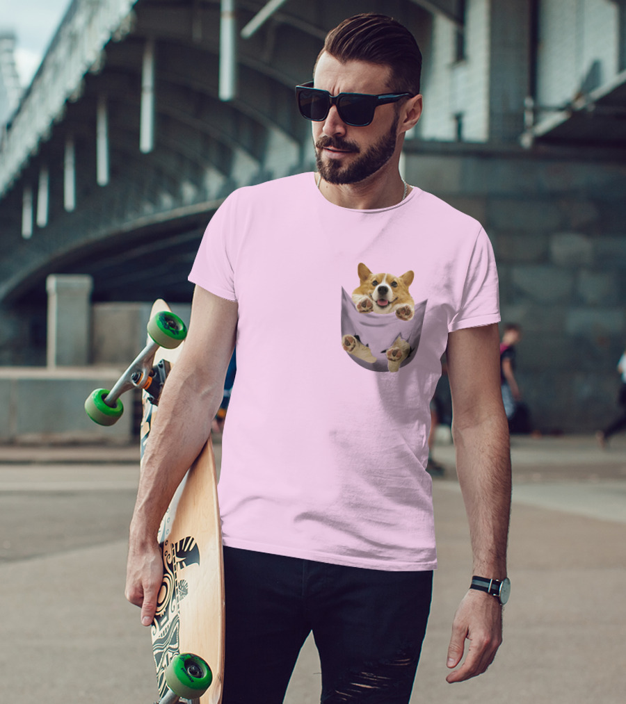 Lovely Corgi Pocket Pal T-Shirt