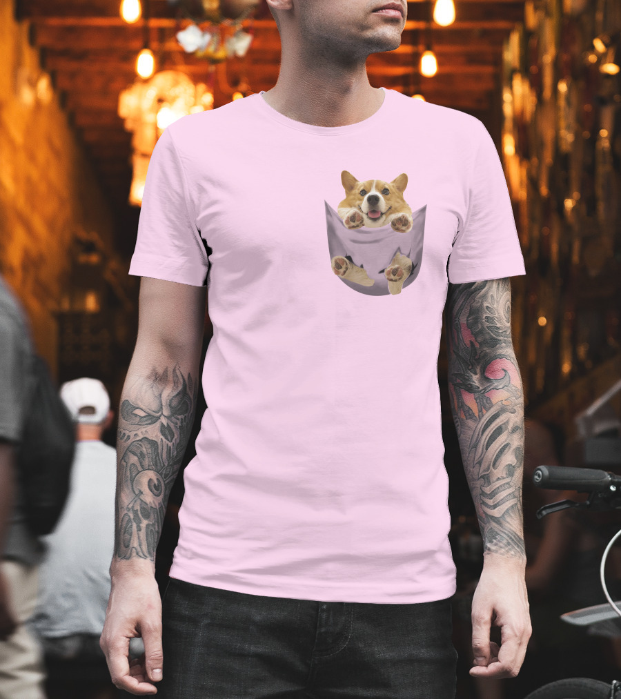 Lovely Corgi Pocket Pal T-Shirt