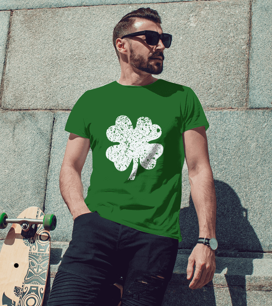 Four Leaf Clover St. Patrick's Day Green Lucky Charm T-Shirt