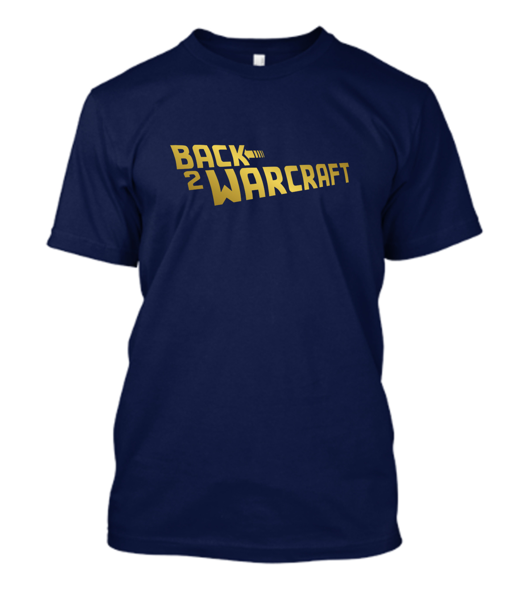 Back2Warcraft B2W Back To Warcraft Gold Text T-Shirt