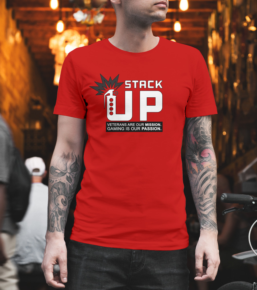 Stack Up Veterans Are Our Mission Gaming Is Our Passion T-Shirt