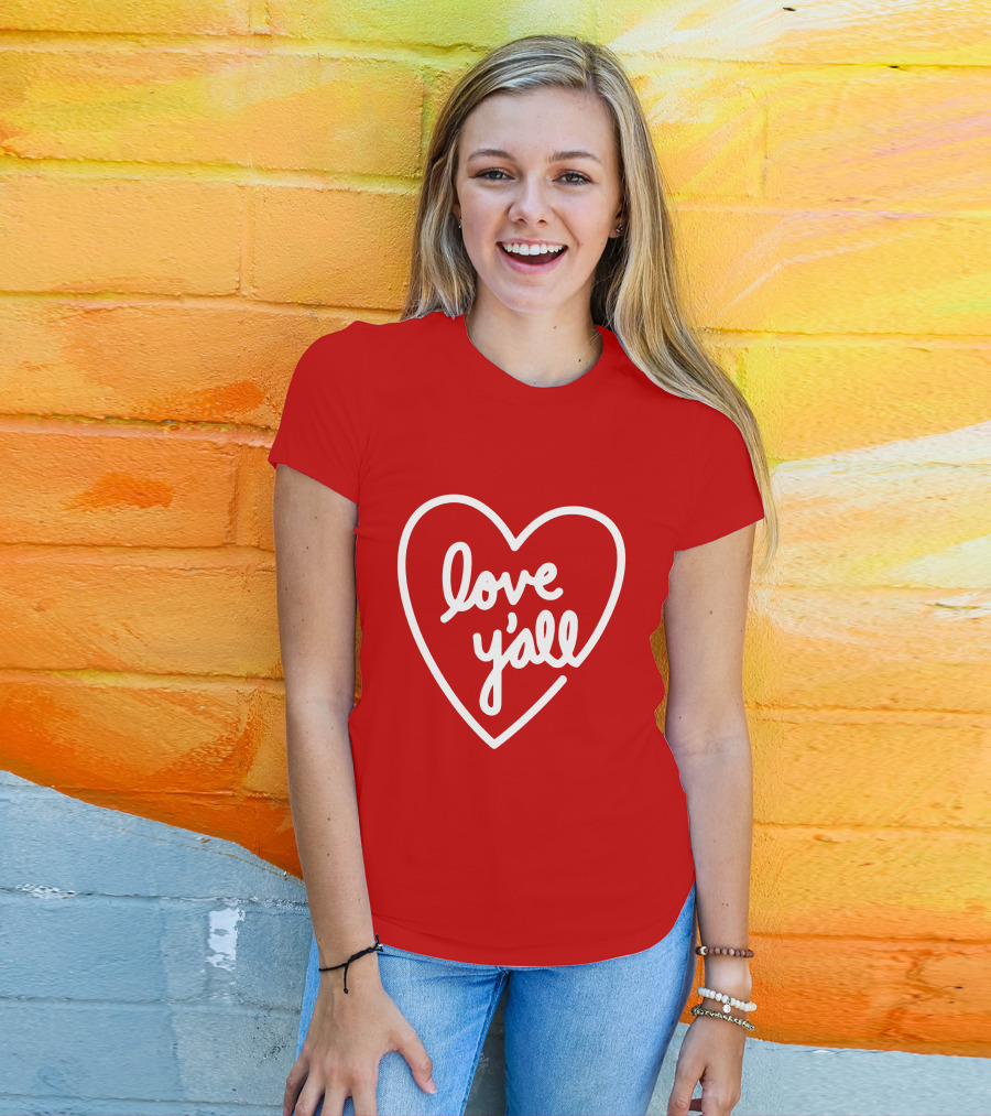 Addison Rae Merch Love Y'all Heart T-Shirt
