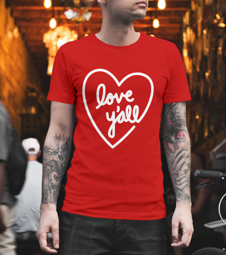Addison Rae Merch Love Y'all Heart T-Shirt
