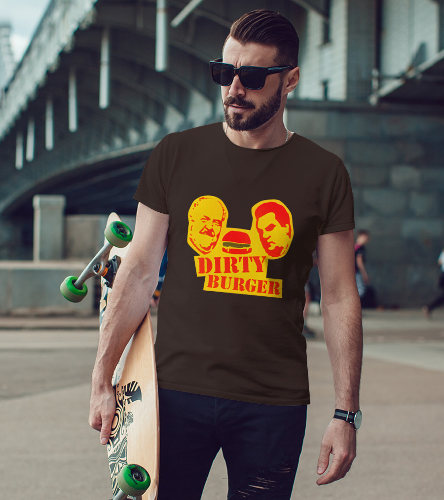 Trailer Park Boys Dirty Burger Merch Faces And Burger T-Shirt
