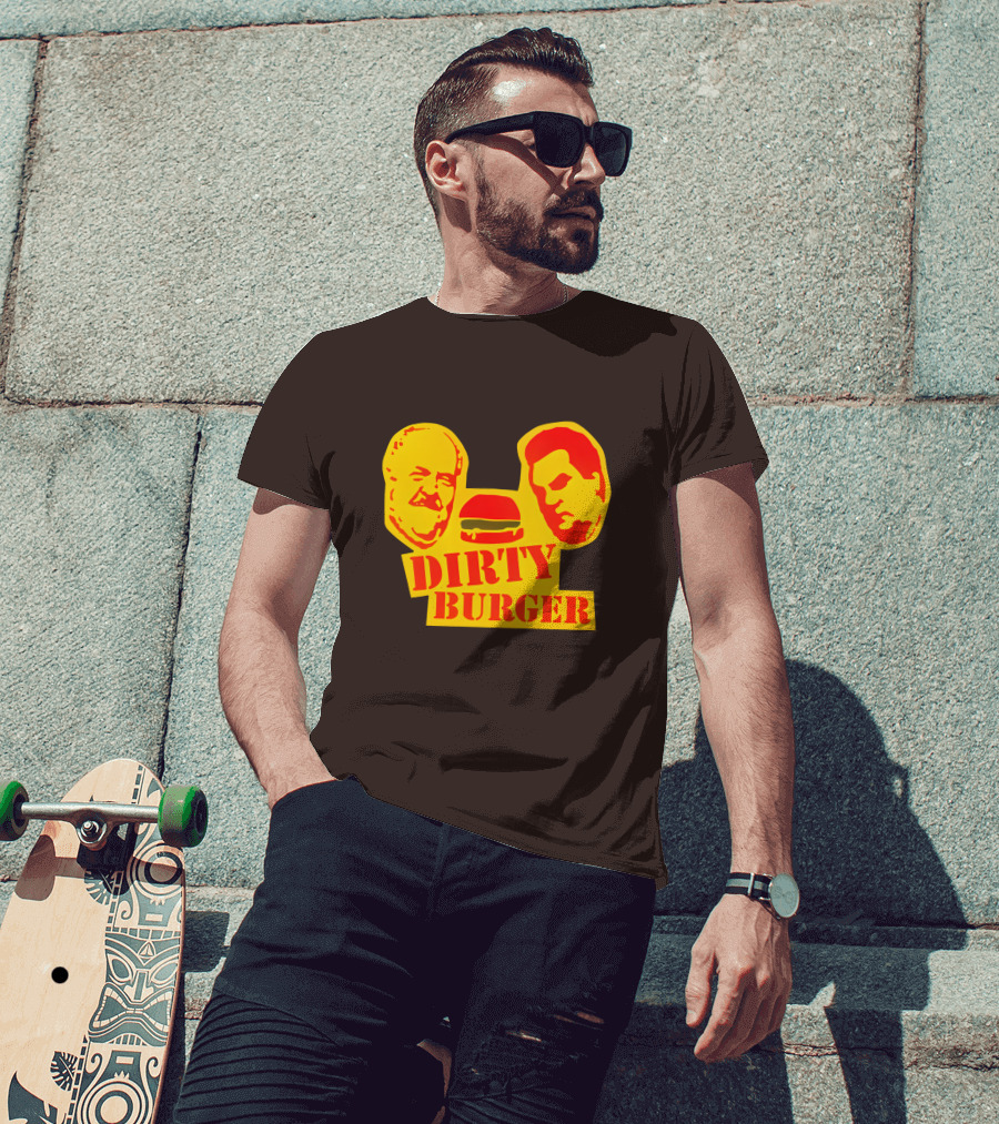 Trailer Park Boys Dirty Burger Merch Faces And Burger T-Shirt