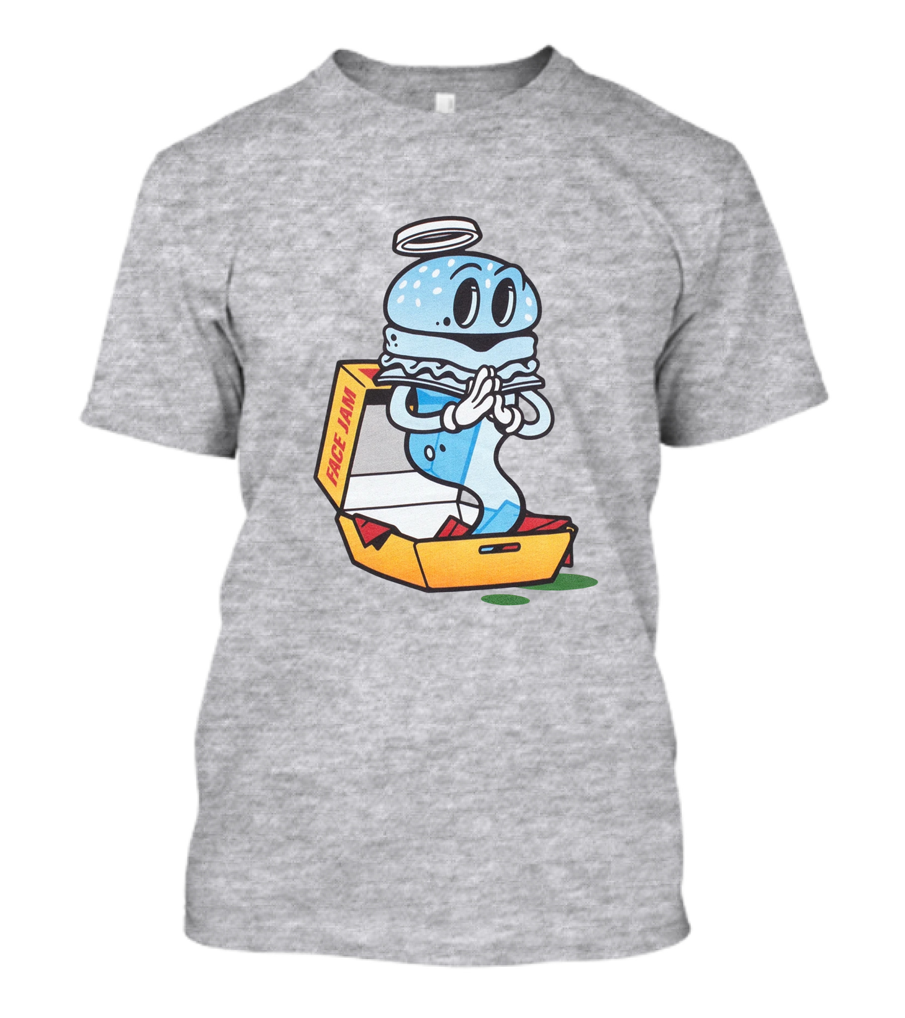 Face Jam Ghost Kitchen Halo Burger Spirit T-Shirt