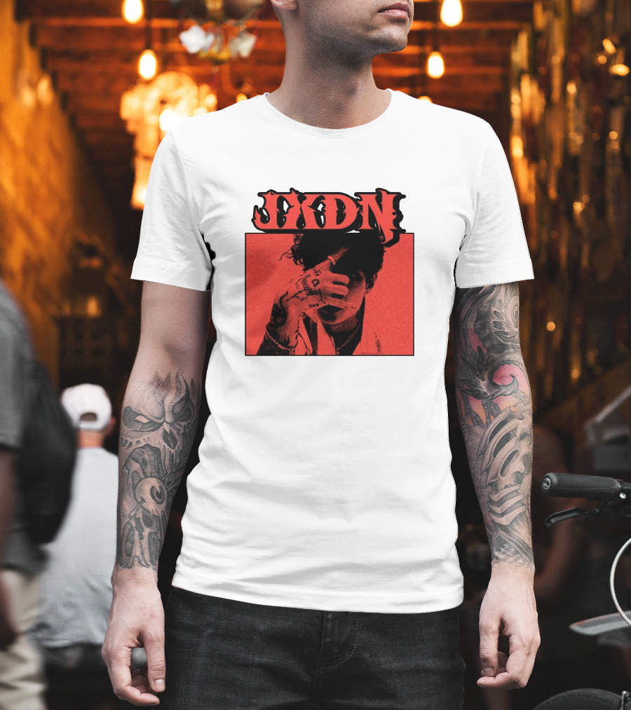 JXDN Photo Red Image with Hand Gesture T-Shirt