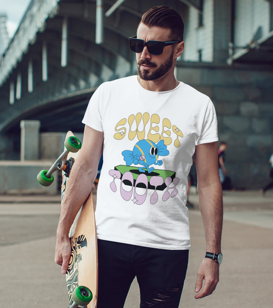Cody Ko Merch Sweet Tooth Colorful Cartoon Character With Sweet Tooth Text T-Shirt