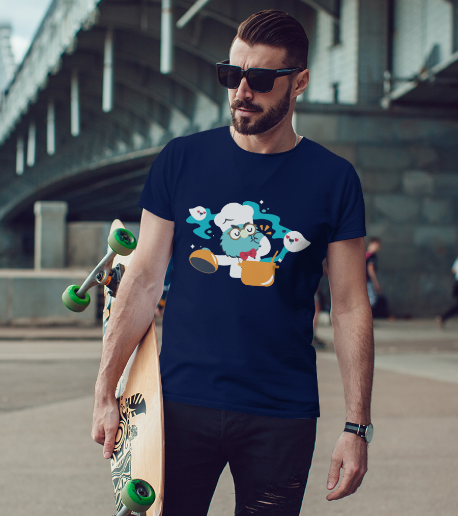 Cooker Owl With Floating Spirits Love Potion Scene T-Shirt
