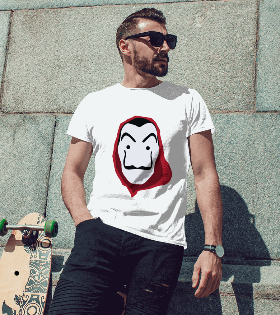 La Casa De Papel Money Heist Salvador Dalí Mask Red T-Shirt