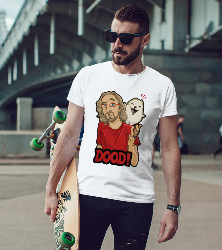 Maximilian Dood Merchandise Featuring Animated Character And Iconic Dood T-Shirt