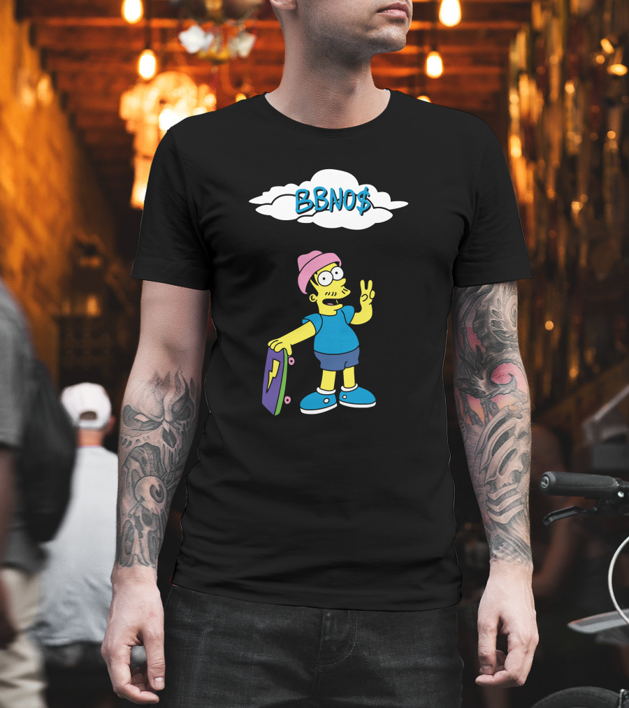 BBNO$ Simpson Style Skateboard T-Shirt