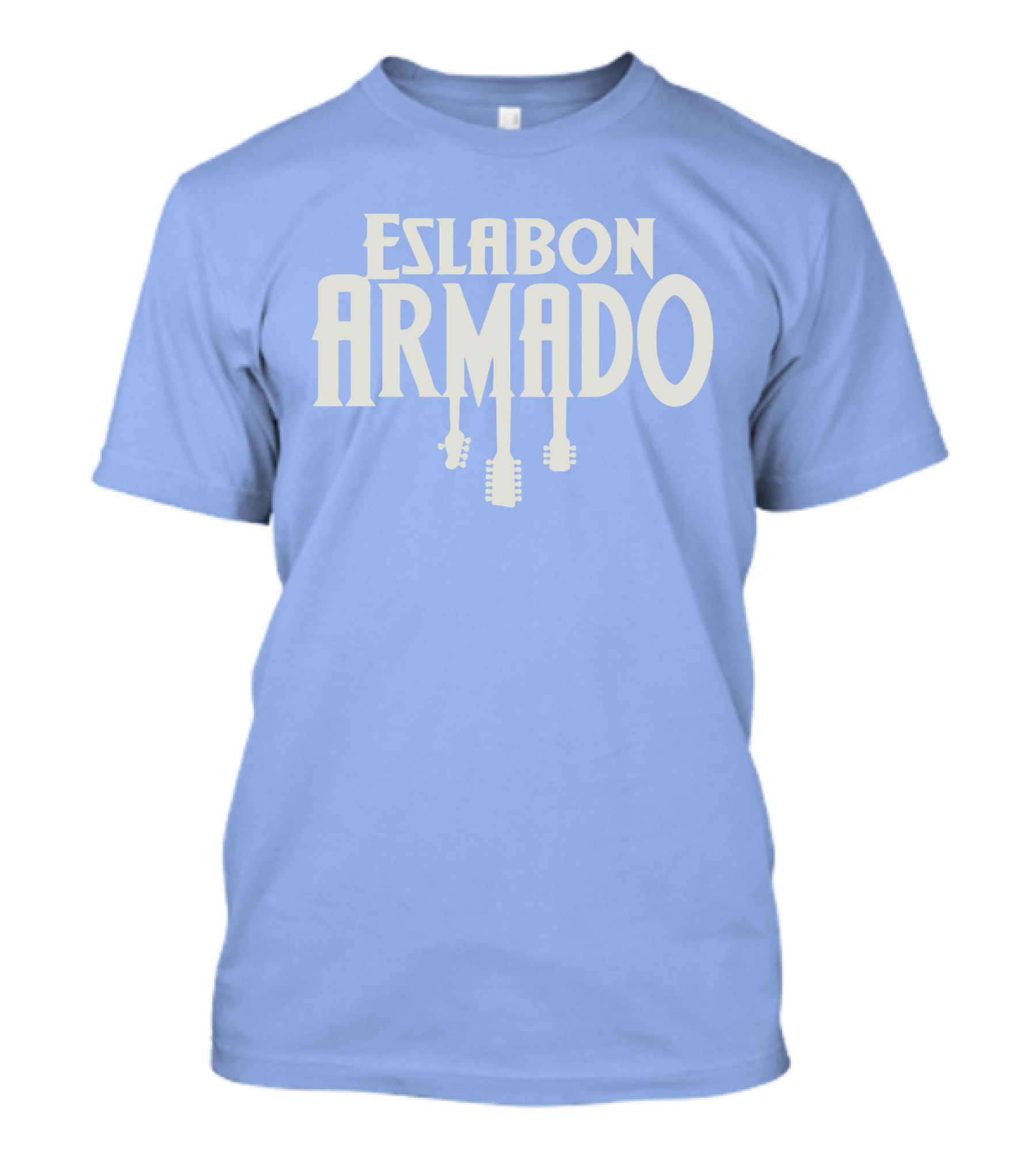 Eslabon Armado Guitar Typography T-Shirt
