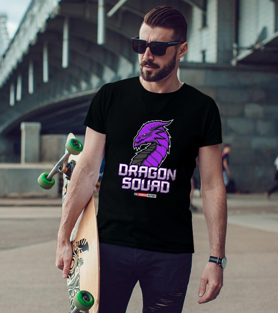 Purple Dragon Squad The Damage Report Purple Dragon Daddy Merch T-Shirt