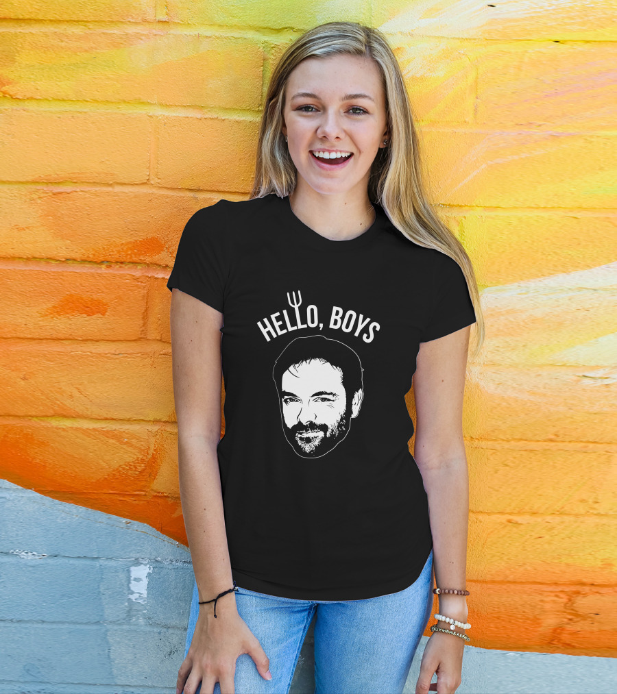Mark Sheppard Merch Hello Boys Crowley Face T-Shirt