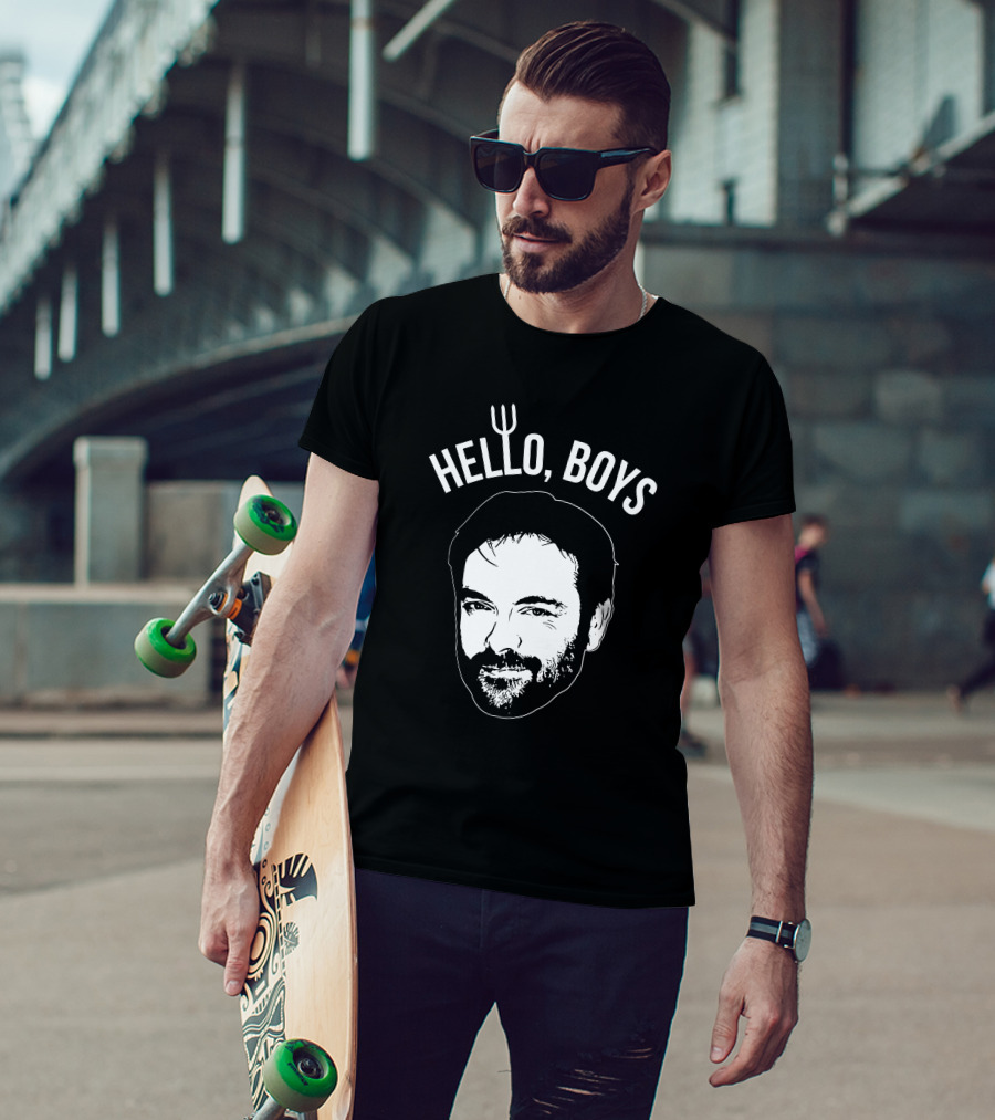 Mark Sheppard Merch Hello Boys Crowley Face T-Shirt