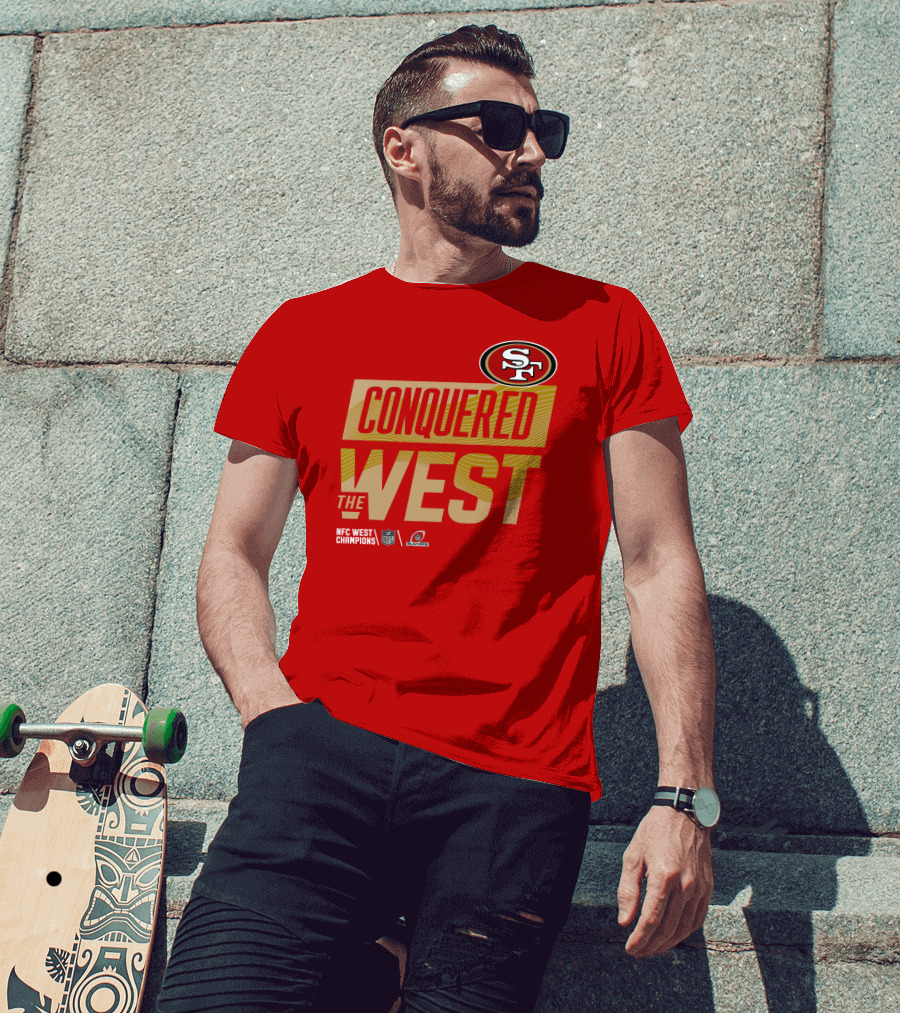 San Francisco 49Ers Conquered The West NFL Logo 49ers Shop T-Shirt